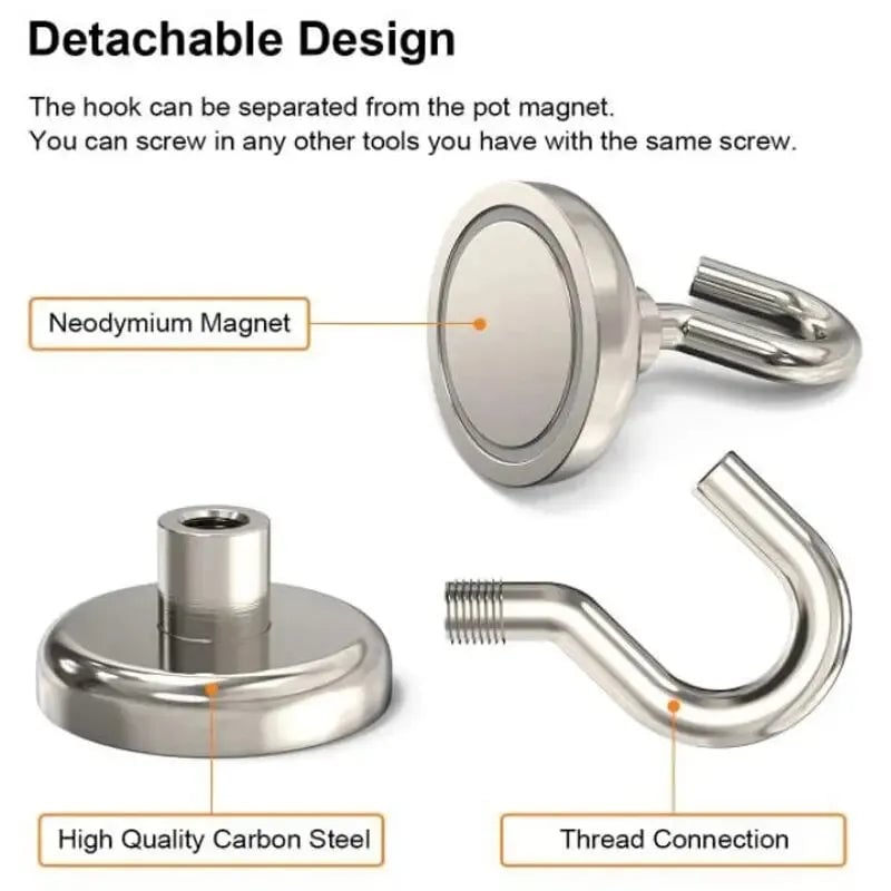 10PCS Strong Magnetic Hooks Multi-Purpose Kitchen Bathroom Storage