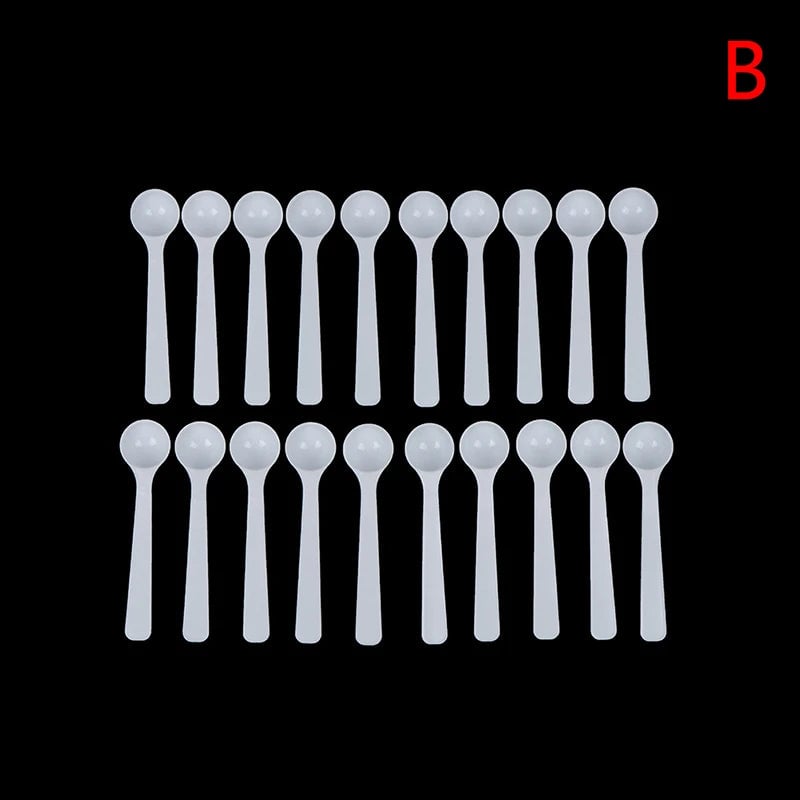 1g Plastic Measuring Scoops - 20PCS Food Medicine Milk Spoons