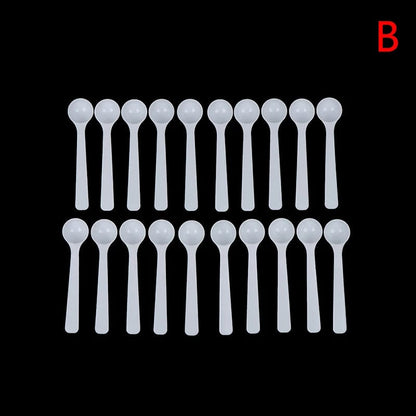 1g Plastic Measuring Scoops - 20PCS Food Medicine Milk Spoons