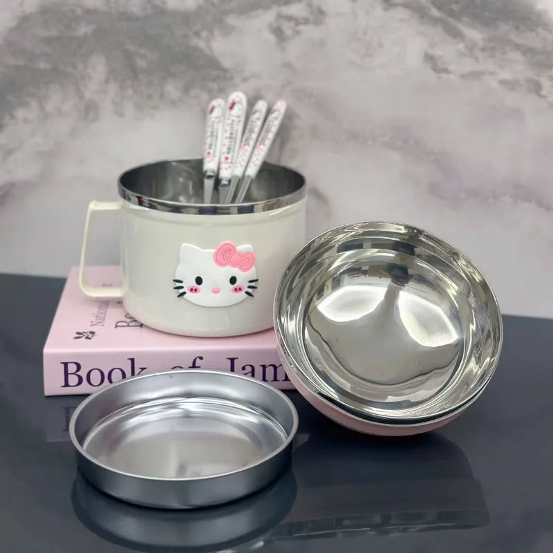 KT Cat Stainless Steel Bento Box - Multi-Compartment Lunch Container