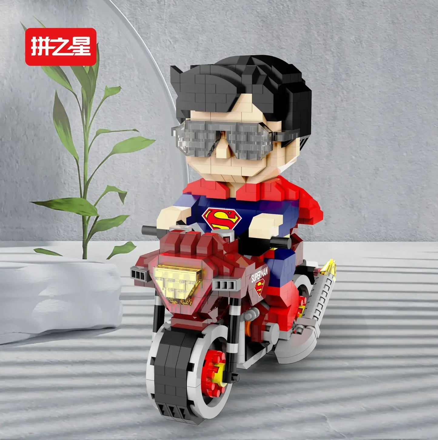 Batman 3D Mini Building Blocks Figure - DC Hero Motorcycle Puzzle Model