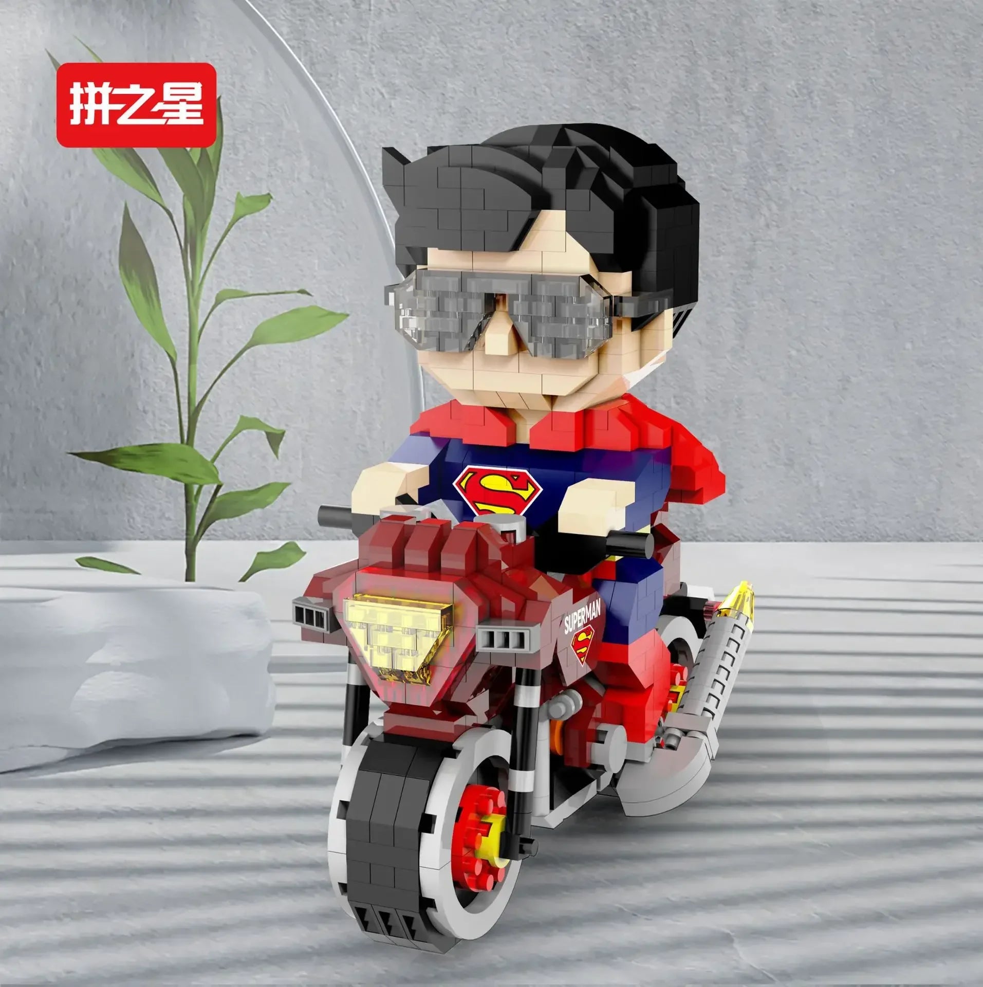 Batman 3D Mini Building Blocks Figure - DC Hero Motorcycle Puzzle Model
