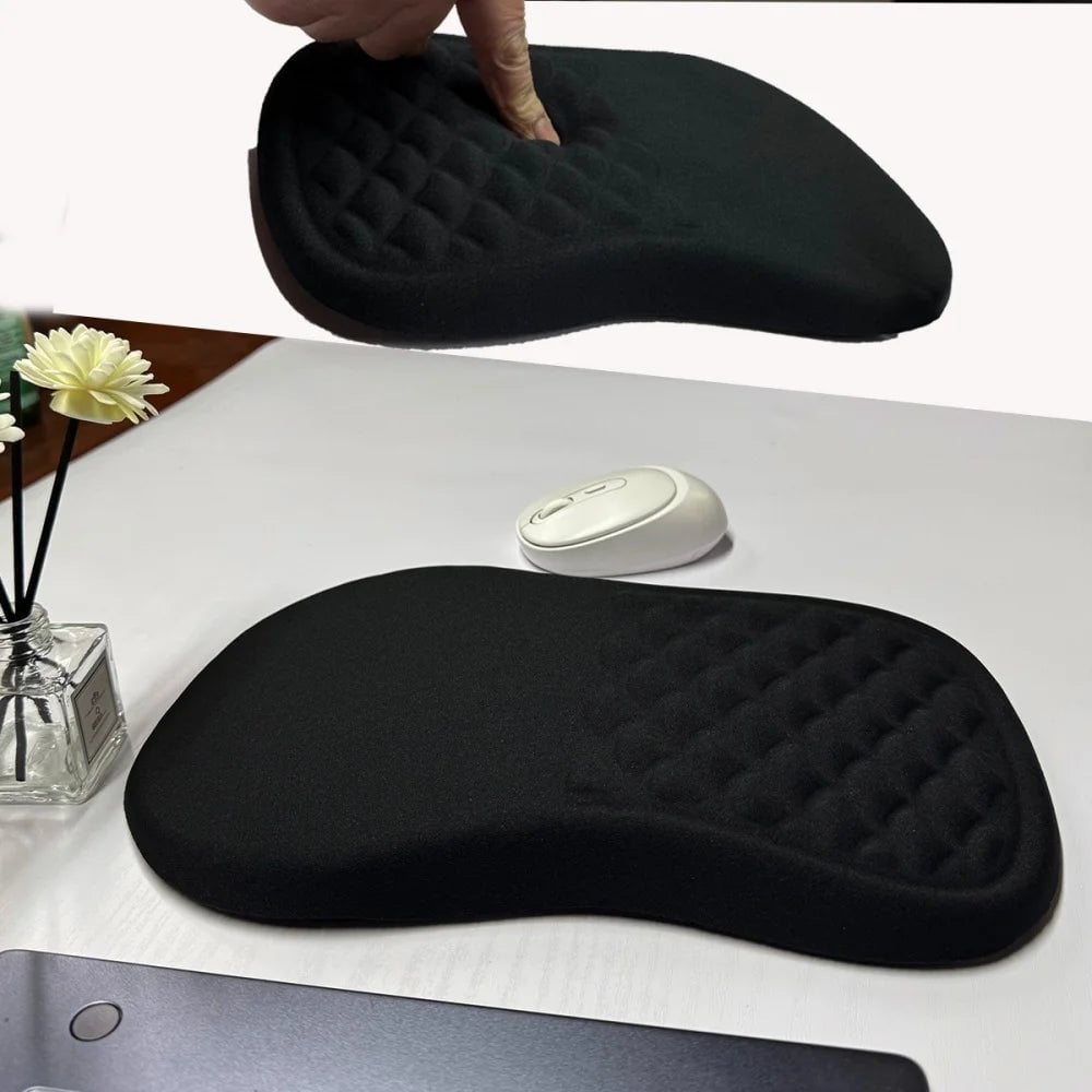 Ergonomic Memory Foam Wrist Rest Mouse Pad - Non-Slip Computer Support
