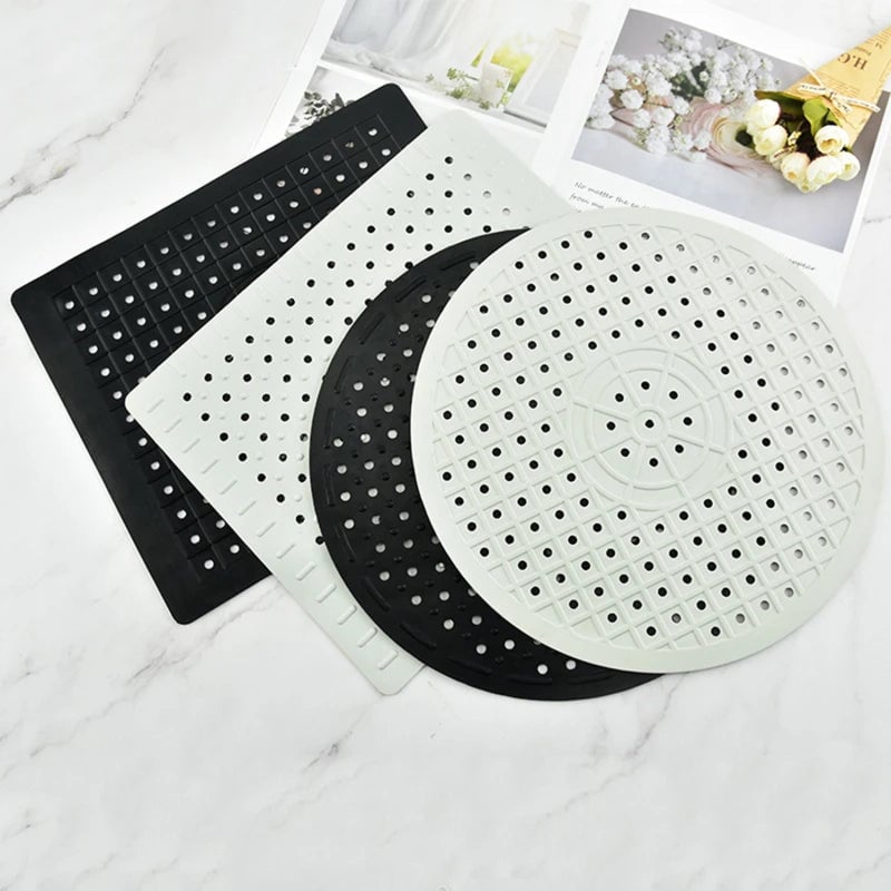Quick Drain Anti-Slip Rubber Sink Mat Heat Resistant Kitchen