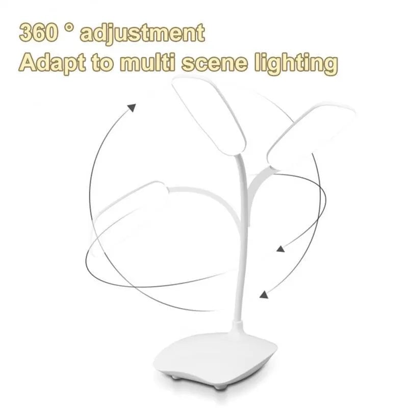 USB Rechargeable LED Desk Lamp Eye Protection Student Reading Light
