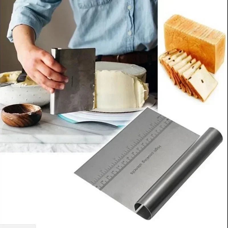 Stainless Steel Cake Scraper Spatula - Buttercream Smoother Tool