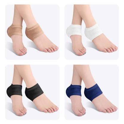 Silicone Gel Heel Protector Sleeves - Cushion Pads for Cracking