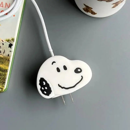 Snoopy USB Cable Protector Case for iPhone iPad 18/20W Charger Winder