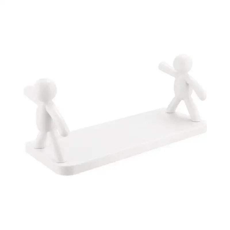 Self-Adhesive PP Bathroom Storage Rack Shampoo Shelf Organizer
