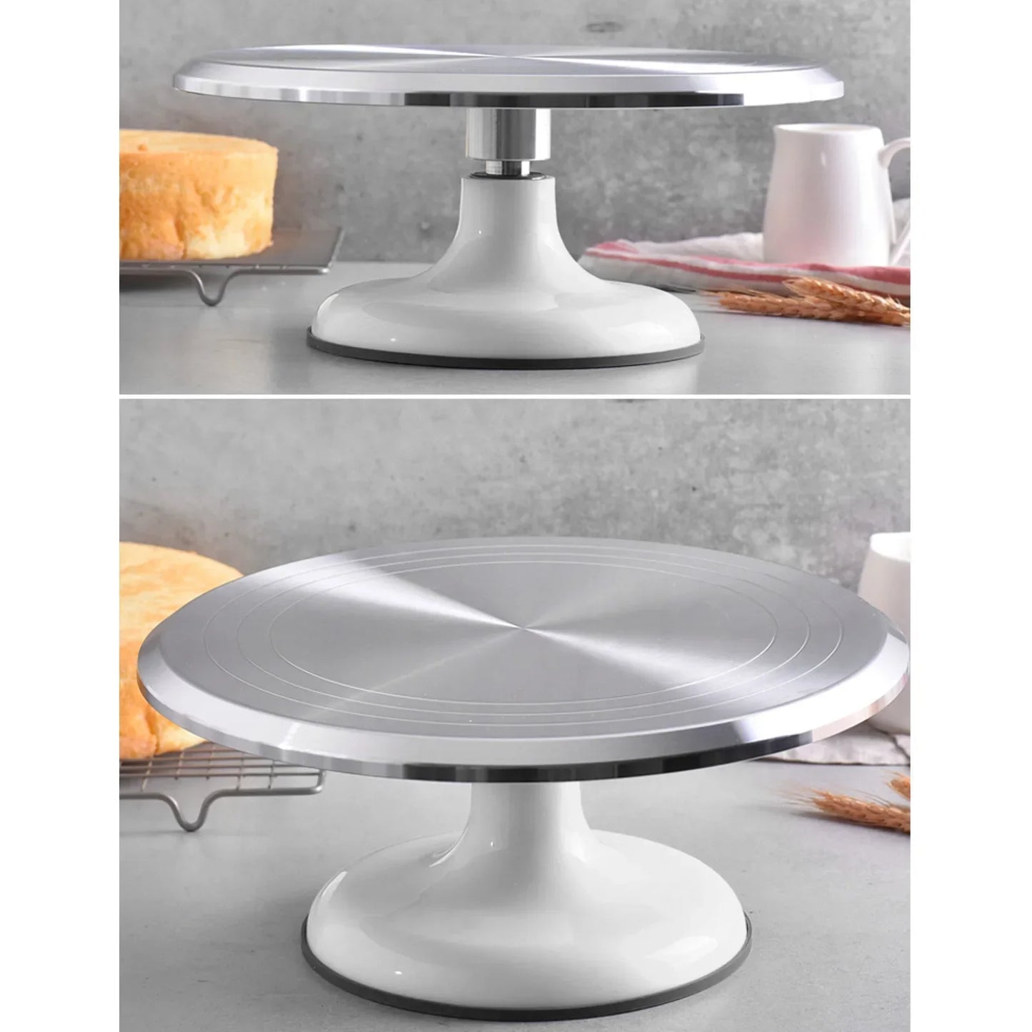 10 Inch Aluminum Alloy Cake Turntable Silent Bearing Revolving Stand