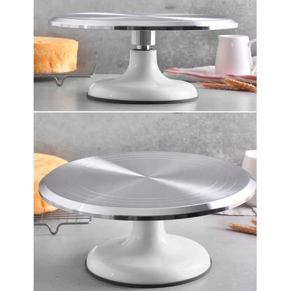 10 Inch Aluminum Alloy Cake Turntable Silent Bearing Revolving Stand