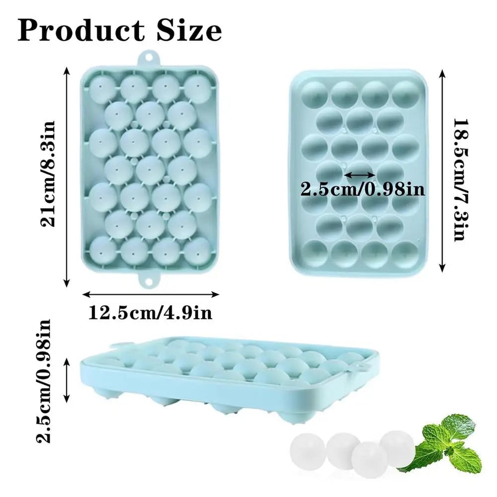 Silicone 3D Round Ball Ice Mold Tray for Whisky & Cocktails