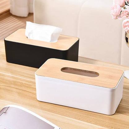 Detachable Plastic Kitchen Tissue Box Rectangle Minimalist Design