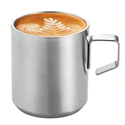 Stainless Steel Double Wall Insulated Coffee Mug with Handle 12oz
