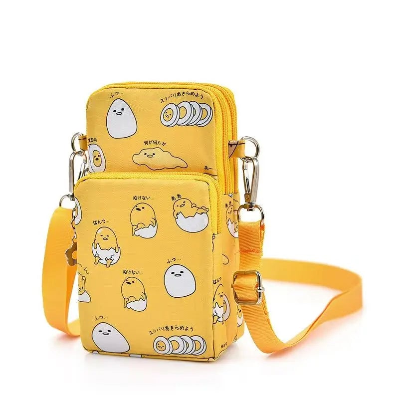 Gudetama Waterproof Oxford Mobile Phone Crossbody Bag Mini Purse
