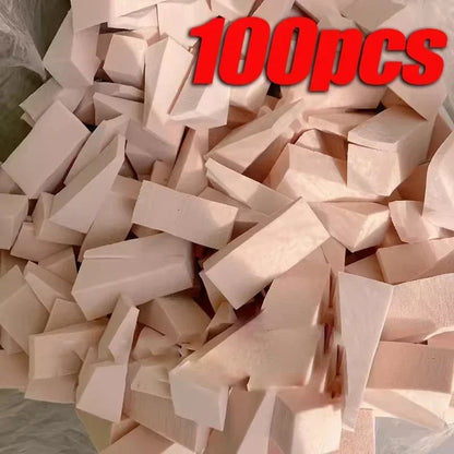 Triangle Makeup Sponges 100pcs Set - Wet/Dry Foundation Concealer