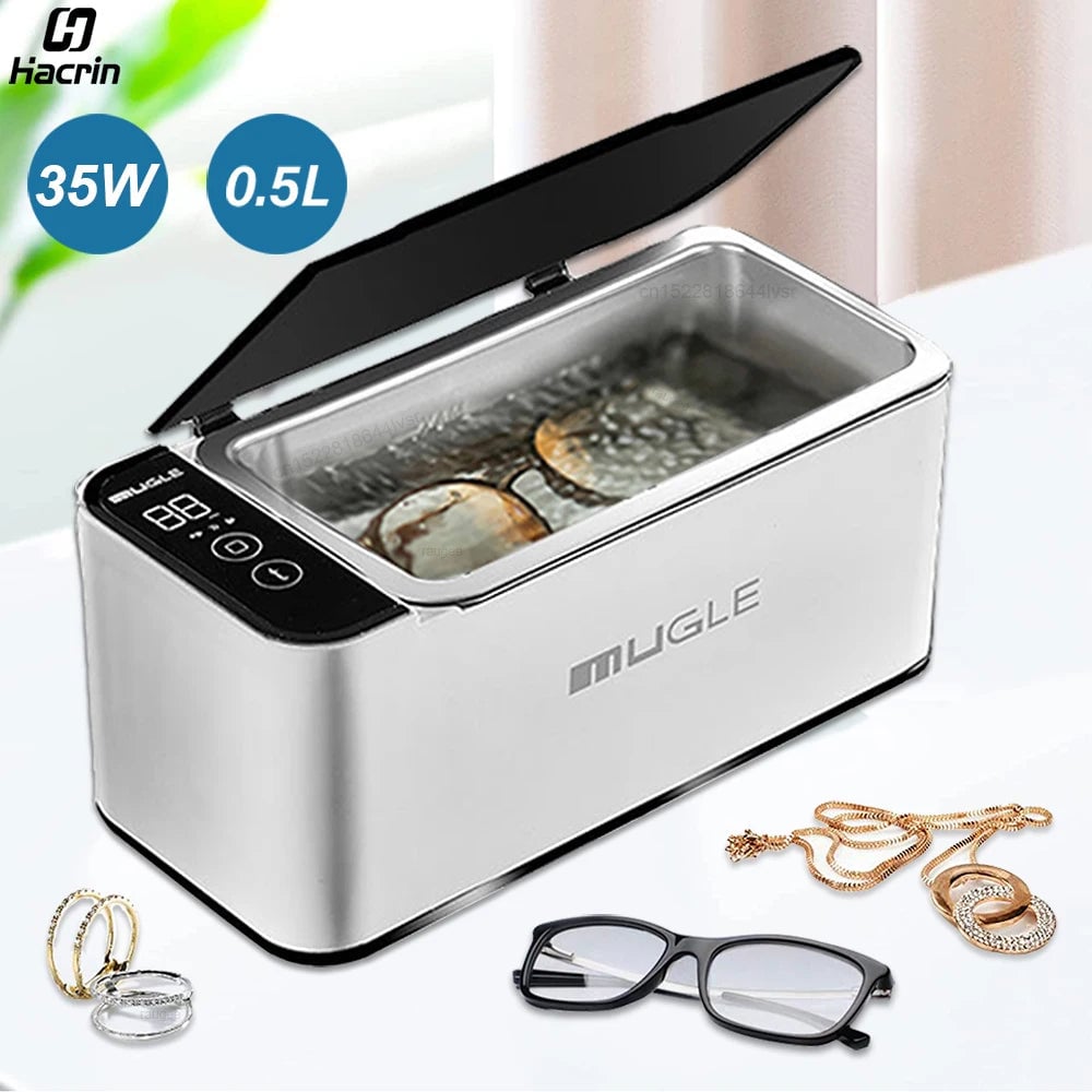 46kHZ Ultrasonic Cleaner Machine for Glasses Jewelry Eyewear