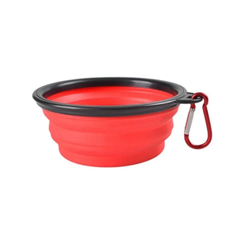 Collapsible TPR Silicone Pet Bowl - Portable Travel Food Water Bowl