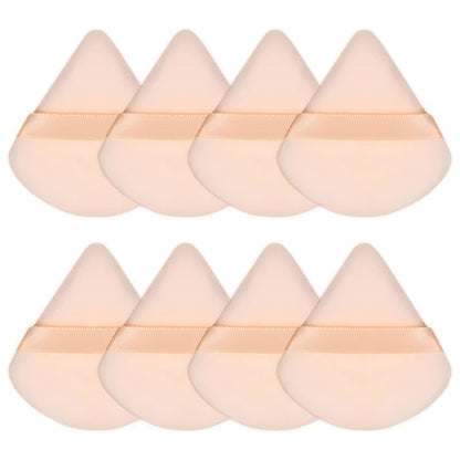 8Pcs Triangle Velvet Makeup Sponges Wet Dry Foundation Blending