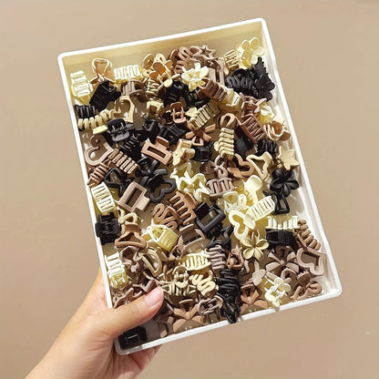 Beige Small Hair Clips Set - 5/10/20/30pcs Mixed Pack Cute Girl