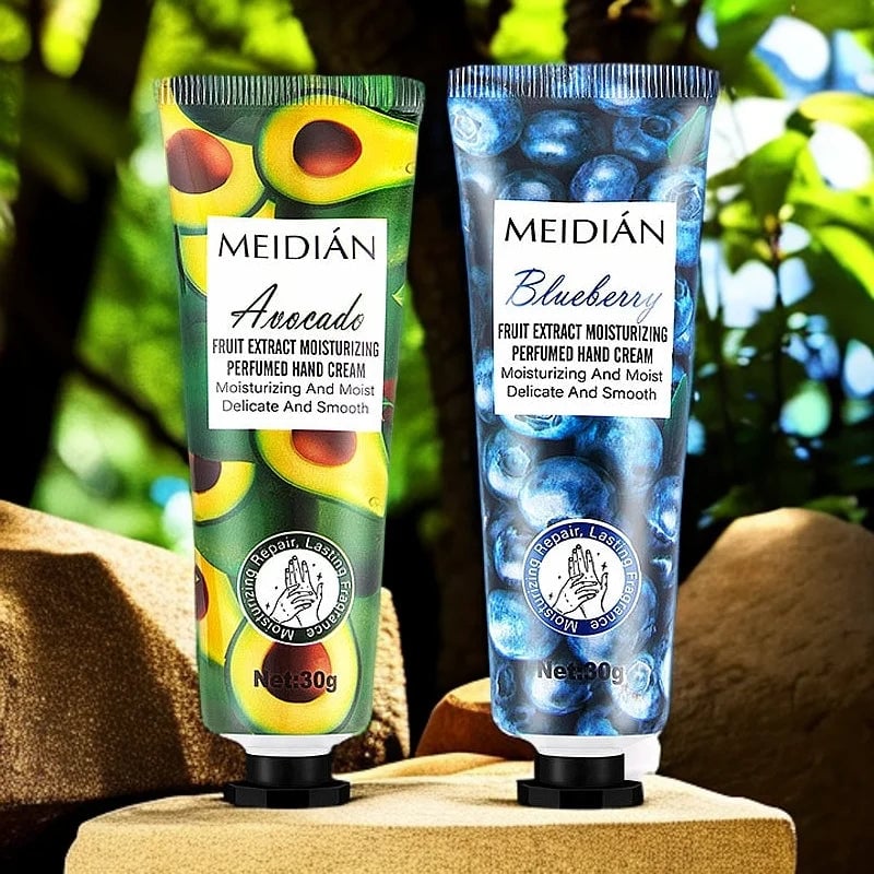 5-Piece Fruit Scented Hand Cream Set - Moisturizing Care Mask
