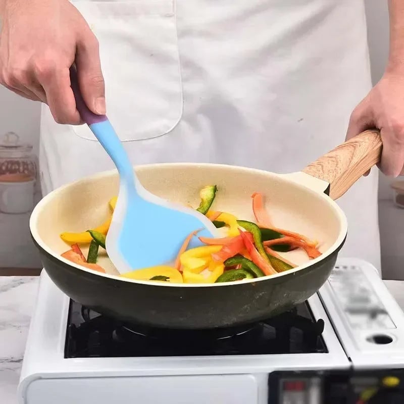 Wide Mouth Silicone Spatula Non-Stick Scraper for Cooking & Baking