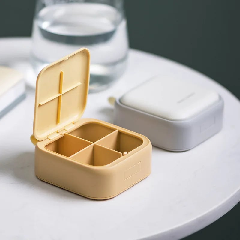 3-Compartment Pill Box Organizer Morning Noon Evening Portable