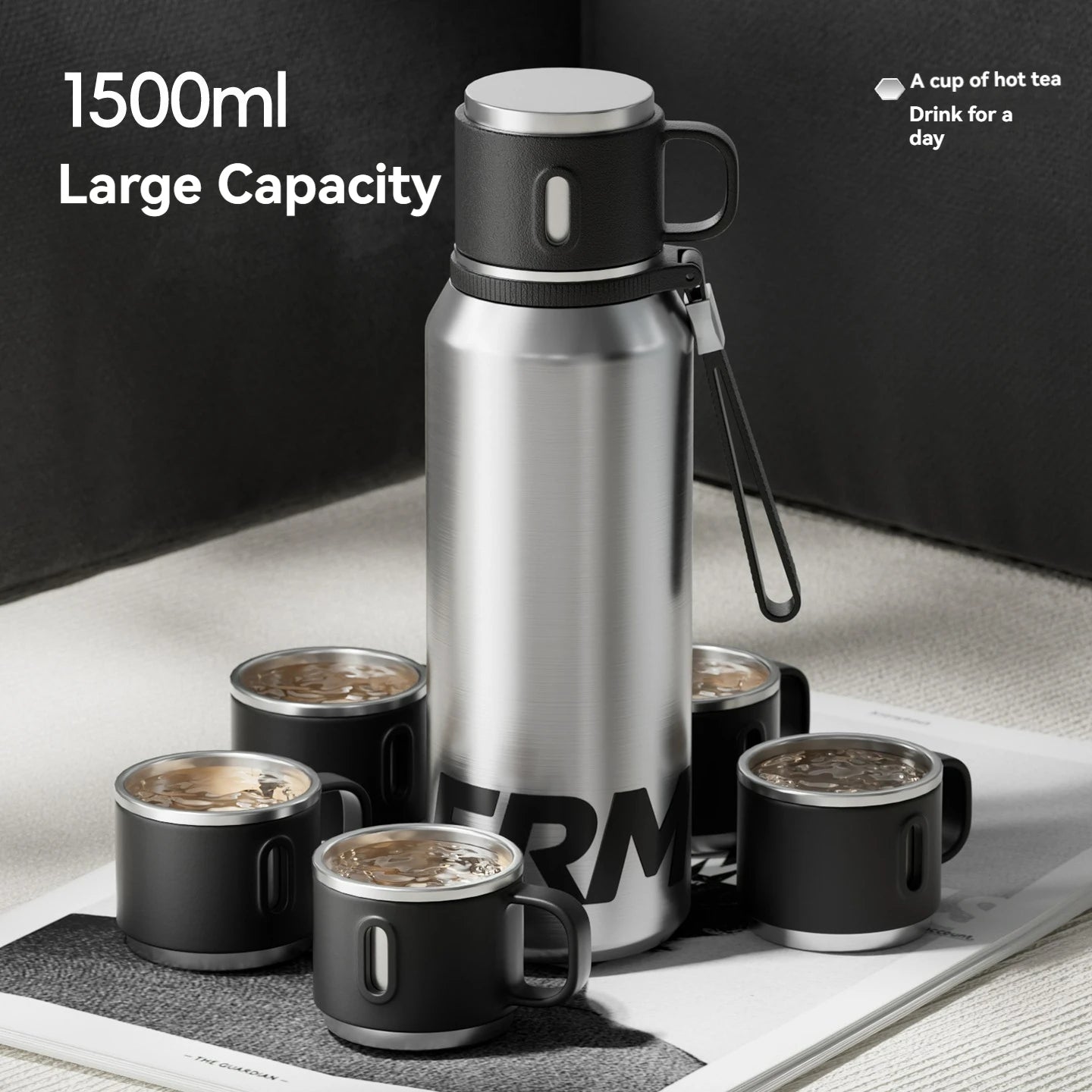 1000ML Vacuum Insulated Stainless Steel Water Bottle Tumbler Flask
