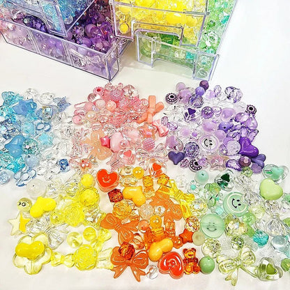 Acrylic Beads 10/30g Heart Bow Flower 8 Styles DIY Jewelry Making