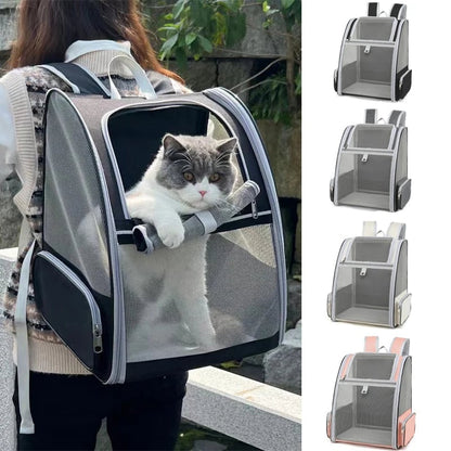 Breathable Pet Carrier Backpack 6kg Capacity - Cats Small Dogs Travel