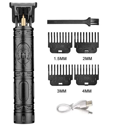 USB Electric Hair Clipper Beard Trimmer Dragon Buddha Design Pro