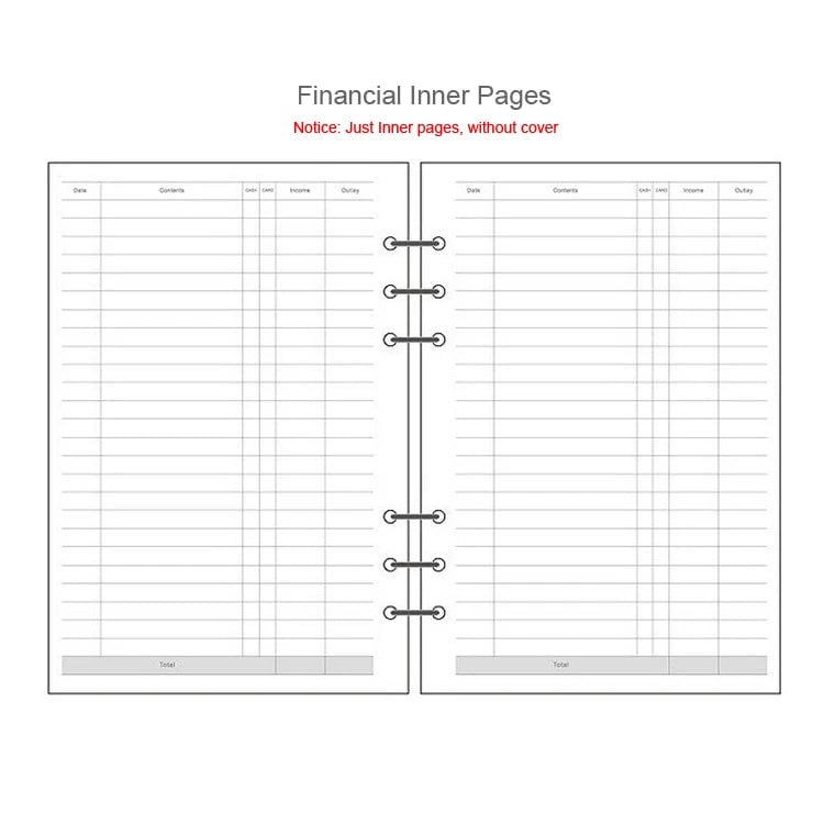 A5 A6 A7 Spiral Notebook Refill Pages 45 Sheets Line Dot Grid Paper