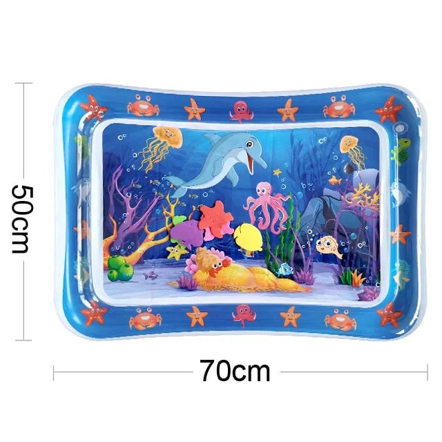 Inflatable Water Play Mat - Tummy Time Activity Pad for Babies