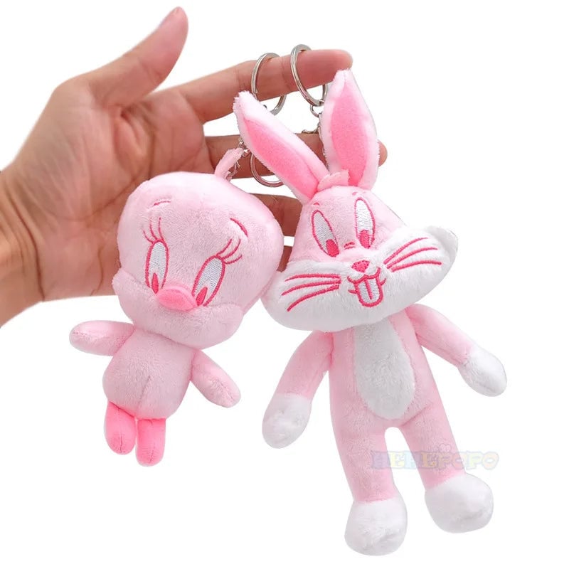 Looney Tunes Plush Keychain Set - Bugs Bunny Tweety Lola Pendant