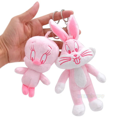 Looney Tunes Plush Keychain Set - Bugs Bunny Tweety Lola Pendant