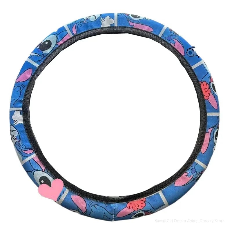 15 Inch Disney Stitch Steering Wheel Cover Universal Fit Kawaii