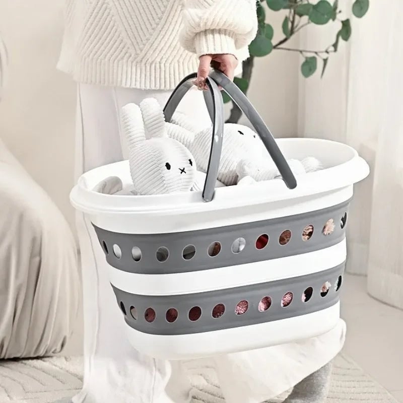 16L Collapsible Laundry Basket with Handles - Space-Saving Storage