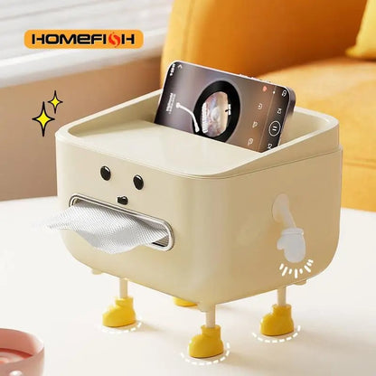Multi-Function Desktop Organizer Box - Student Dorm Paper Towel Storage