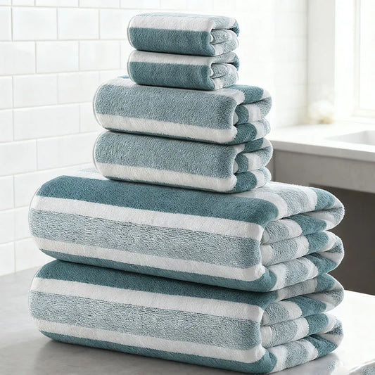 Soft Absorbent Bath Towel Set 2/4/6 Pcs Quick-Drying Towels