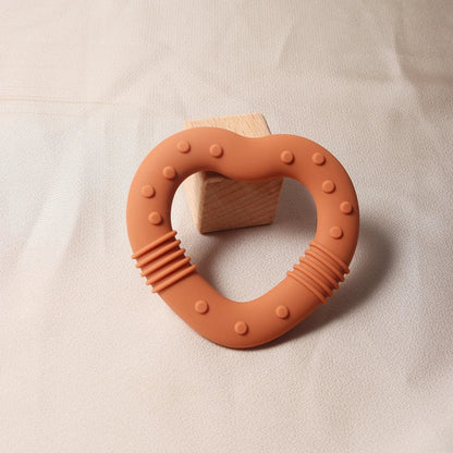 Food Grade Silicone Heart Star Teether - Baby Teething Toy 2024