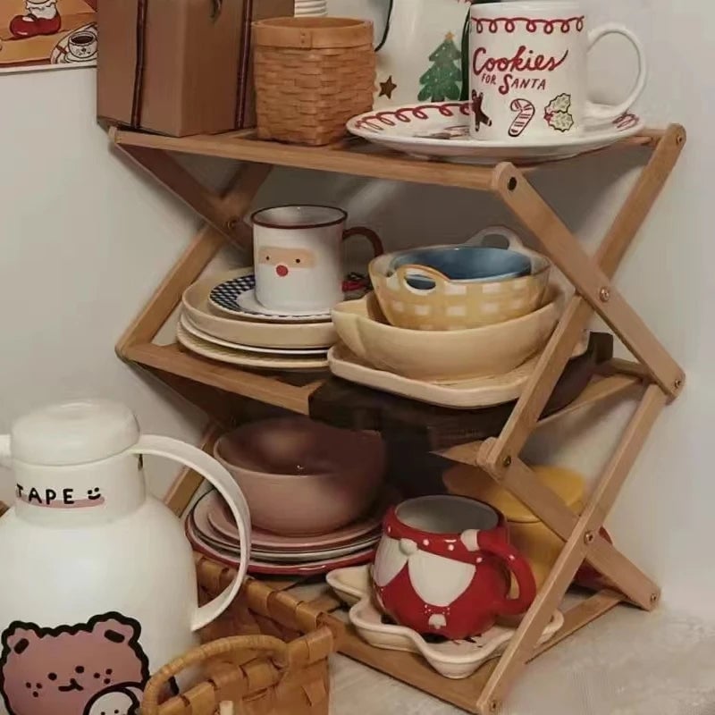Multi-Tier Kitchen Storage Rack - Utensil Drying & Dish Organizer