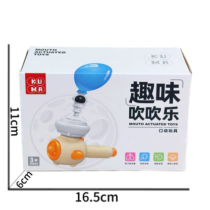 3-in-1 Montessori Blow Pipe Ball Toy - Whistle & Floating Ball Set