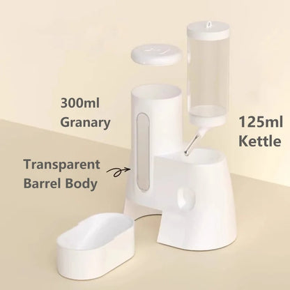 Automatic Hamster Feeder 2-in-1 Water Dispenser & Food Bowl