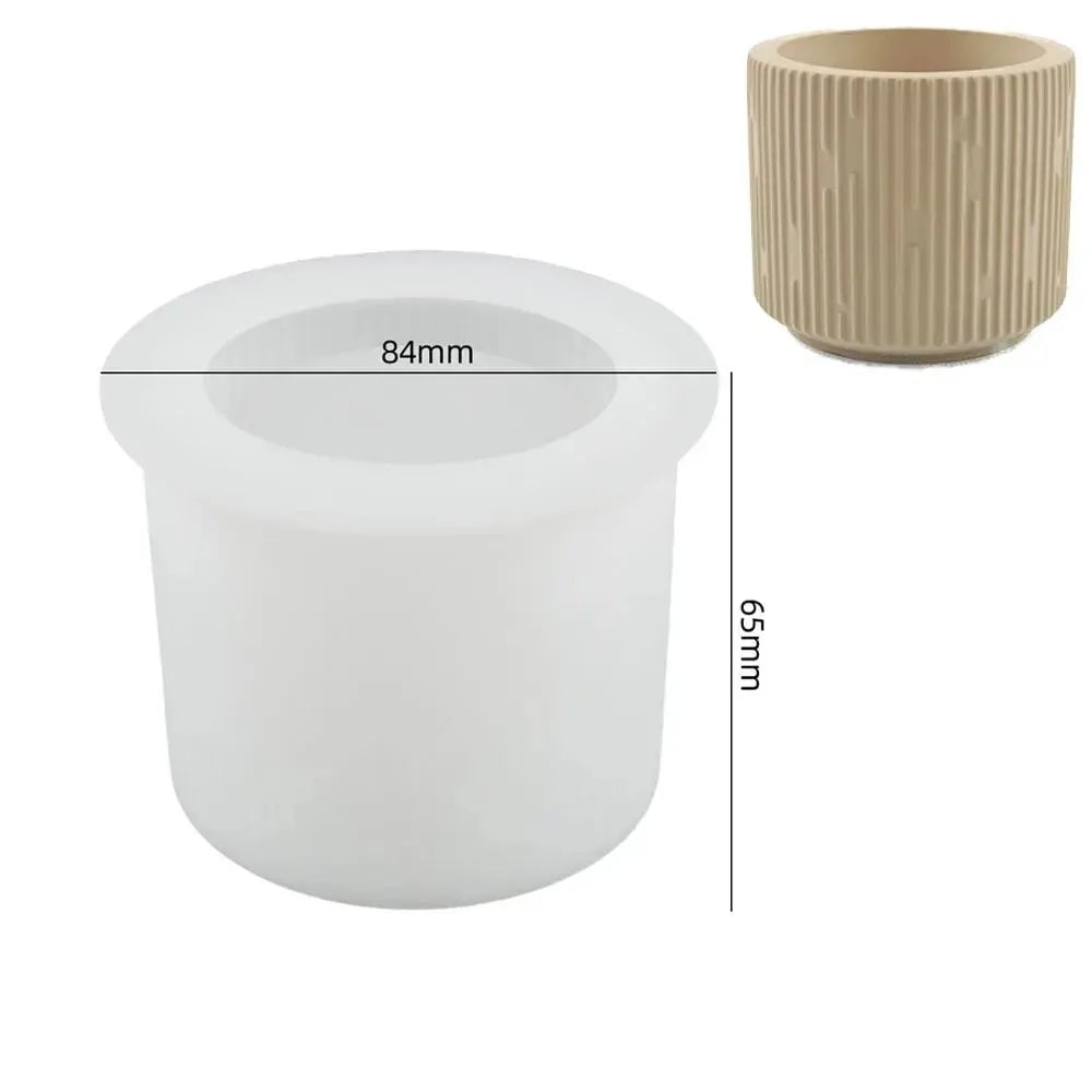 Round Candle Jar Silicone Mold with Lid - DIY Epoxy Resin Casting