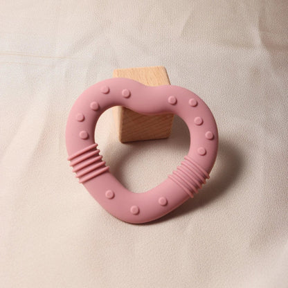 Food Grade Silicone Heart Star Teether - Baby Teething Toy 2024