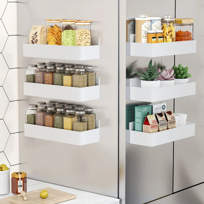 2pc Magnetic Storage Rack Set for Fridge Washing Machine Side Panel