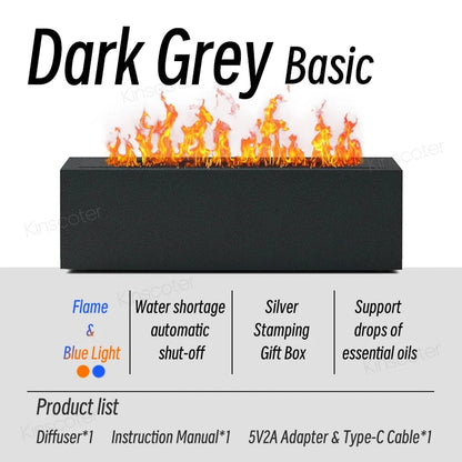 Ultrasonic Cool Mist Humidifier LED Flame Aroma Diffuser 300ml