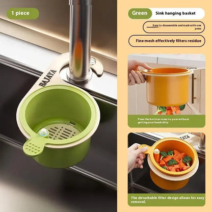 Adjustable Leak Proof Kitchen Sink Strainer Hanging Drainage Basket