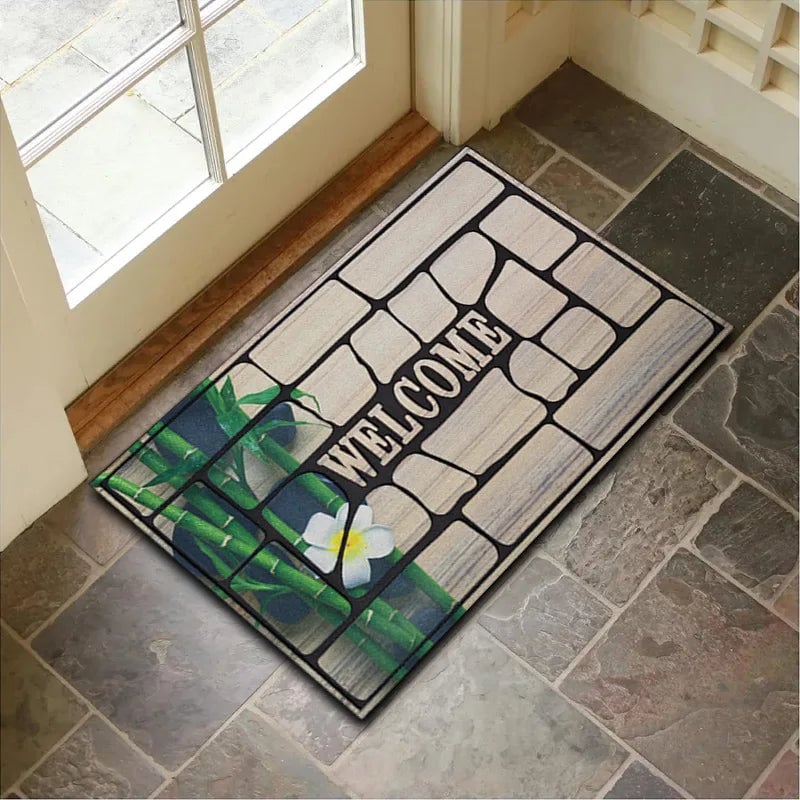 Diatom Mud Non-Slip Door Mat - Super Absorbent Geometric Bathroom Rug