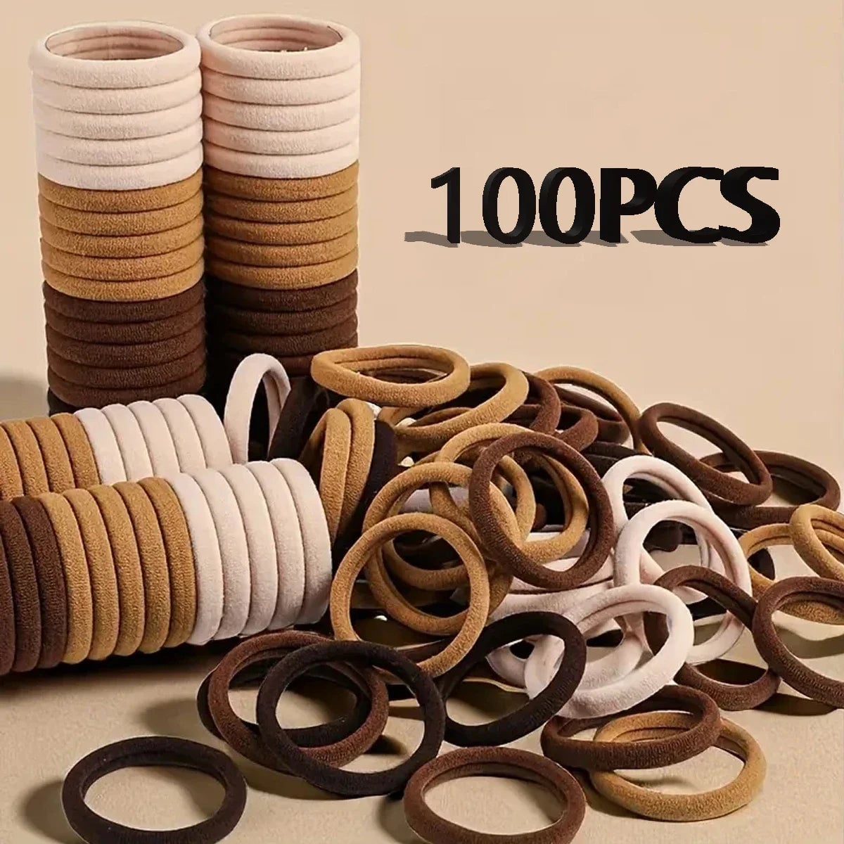 30-200pcs Nylon Hair Bands Set - Basic Ponytail Holders & Ties